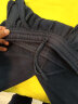 鸿星尔克儿童裤子男童裤子运动长裤舒适亲肤裤子纯色儿童运动裤 蓝黑色-摇粒绒 140 实拍图