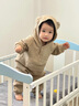 幼歌（YOUGE）嬰幼兒秋季保暖可愛(ài)純色爬服蓬松軟糯親膚寬松連身衣潮 曲奇摩卡 80cm 曬單實(shí)拍圖
