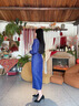 愛(ài)特愛(ài)（EITIE）復古氣質(zhì)收腰開(kāi)叉設計感牛仔連衣裙2025春季新款西裝裙A2507531 深海藍31 L 165 曬單實(shí)拍圖