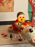 抓周禮寶寶一周歲衣服男童春秋抓周禮服女嬰兒童唐裝寶寶套裝中國風(fēng)薄款夏季春秋冬季過年服 短袖歲歲平安(100碼配襪鞋帽) 曬單實拍圖