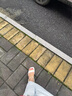 KISSCAT接吻貓夏季新款簡(jiǎn)約高跟涼鞋法式方頭一字帶涼鞋女KA54317-11 深米白色 34 曬單實(shí)拍圖