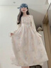 黛瓊2025夏季新款森系甜美超仙碎花氣質(zhì)吊帶連衣裙女百搭蕾絲防曬開(kāi)衫 兩件套[碎花吊帶裙+防曬開(kāi)衫] L 曬單實(shí)拍圖