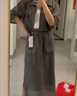 太平鳥(niǎo)萊賽爾抽褶無(wú)袖連衣裙2024夏高級感小眾長(cháng)裙女通勤裙子 深灰 M 曬單實(shí)拍圖