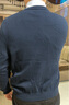 布克兄弟（BrooksBrothers）男士秋冬新款V領純色logo毛衣開衫 4004-藏青色 M 曬單實拍圖