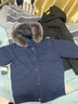 CARE OF LORD探險家系列 冬季鵝絨真毛領(lǐng)連帽短款派克服羽絨服外套9256 氣質(zhì)藏青 2XL 曬單實(shí)拍圖