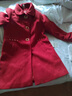 富夕媽媽秋冬裝外套中長(cháng)款夾棉呢子上衣40歲中老年女冬裝加厚毛呢大衣 1122-紅色夾棉厚 4XL 建議135-145斤 曬單實(shí)拍圖
