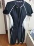 英發(fā)泳衣女士連體短袖五分平角褲遮肚顯瘦保守大碼速干游泳衣溫泉泳裝 Y2129黑白短袖 3XL 【身高160-175/體重70-75kg】 曬單實(shí)拍圖