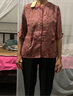 彌美樂(lè)中老年女裝夏裝套裝奶奶裝2025新款媽媽裝60-80歲老年人七分袖t恤 紅色花冰絲兩件套 XL 適合85-100斤 曬單實(shí)拍圖