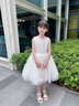 愛(ài)安玖 I NATURAL ANGEL高端走秀婚紗花童禮服女童晚禮服白色公主裙兒童蓬蓬洋氣春 白色無(wú)袖 130 cm 曬單實(shí)拍圖