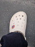 crocs卡駱馳秋冬新品暖棉洞洞鞋男女秋冬款貝雅暖棉拖鞋|205969 白/淺灰-11H(建議買(mǎi)大一碼) 43 (270mm) 曬單實(shí)拍圖