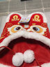 憶愛(ài)嬰兒帽子冬款新年帽喜慶神龍帽刺繡寶寶加厚虎頭龍獅帽周歲帽 紅色-招財(cái)虎（建議頭圍49cm） S碼(建議0-3歲) 曬單實(shí)拍圖