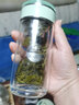 明霞 加厚雙層玻璃杯防漏便攜男女士小容量迷你水杯茶水分離泡茶杯子 【小巧耐高溫】綠色220ml帶茶隔 曬單實(shí)拍圖