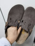 Devo Life的沃软木鞋情侣时尚四季休闲牛皮 包头鞋女士拖鞋外穿3624 深棕反绒牛皮 37 实拍图