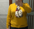 恒源祥100%純羊毛衫女圓領(lǐng)套頭寬松上衣秋冬裝時(shí)尚針織打底衫毛衣女上衣 曬單實(shí)拍圖