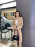 晨芙短款西裝外套女小個(gè)子氣質(zhì)職業(yè)套裝時(shí)尚主持人休閑西服正裝工作服 A050單件杏色外套 L 建議100-110斤 曬單實(shí)拍圖