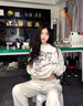 吉閑 衛(wèi)衣女春秋款2024新款寬松百搭港風(fēng)潮牌oversize高級(jí)感顯瘦上衣 白灰色【薄款】 M 曬單實(shí)拍圖