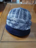 卡蒙（Kenmont）冬款帽子女士格子贝雷帽拼接毛呢帽子韩版时尚堆堆帽修饰脸型2763 藏青色 可调节(57.5cm) 实拍图
