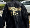 BOY LONDON【迷幻搖滾】秋季男女同款滿印金標(biāo)夾克襯衫外套N23901 黑色 S 曬單實(shí)拍圖