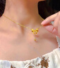 中國黃金（CHINA GOLD）在逃公主黃金蝴蝶結(jié)項鏈套鏈足金鎖骨鏈吊墜情人節(jié)禮物送女友老婆 蝴蝶結(jié)黃金套鏈4.1g+品牌禮盒 曬單實拍圖