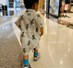 迷你巴拉男童寶寶連體衣夏季萌趣時尚酷帥工裝風(fēng)爬服 曬單實拍圖