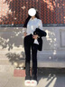 蘿美醬2025新款微喇鯊魚褲女外穿秋季高腰休閑褲黑色瑜伽喇叭褲子春秋黑色微喇鯊魚褲常規(guī)M 【建議110-125斤】 曬單實拍圖