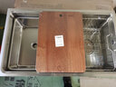 歐琳（OULIN）水槽配件砧板廚房加厚切菜板407*300*23mm可懸掛無(wú)漆無(wú)染色 沙比利實(shí)木 407*300*23mm 曬單實(shí)拍圖
