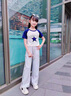 淘尼鼠女童闊腿褲兒童春秋裝長褲子韓版洋氣女孩直筒休閑衛(wèi)褲寬松中大童 班塔鹿-K62【灰色】 140 曬單實(shí)拍圖