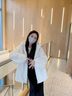 皮爾卡丹（pierre cardin）環(huán)保水貂絨中長(cháng)款皮草外套女冬2025新款連帽皮毛一體毛毛大衣寬松 米白色 M 【101-120斤穿】 曬單實(shí)拍圖
