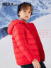 雪中飞童装儿童轻薄羽绒服男童新款中大童女童薄款外套冬 中国红 150cm 实拍图