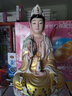 戴玉堂 陶瓷坐蓮南海觀(guān)音菩薩佛像客廳家用供奉觀(guān)世音菩薩觀(guān)音像擺件 14吋坐蓮觀(guān)音 金韻彩 D24-115F 曬單實(shí)拍圖