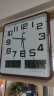 康巴丝（Compas）挂钟客厅 万年历温湿度时钟 简约石英钟表挂墙C2983 咖木 37cm 实拍图