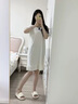 莫代爾睡裙女夏季莫代爾短袖睡衣裙子2025年新款薄款夏天冰絲連衣裙 1124暖白 M 曬單實(shí)拍圖