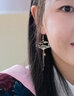 相思樹(shù) 復(fù)古氣質(zhì)民族風(fēng)耳環(huán)個(gè)性鏤空幾何扇形流蘇耳飾長(zhǎng)款耳夾耳飾女 耳釘 曬單實(shí)拍圖