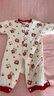 拉比秋冬保暖嬰兒連體衣120g夾棉寶寶爬服男女童過(guò)年節(jié)慶紅色全開(kāi)哈衣 淺杏色 73cm 曬單實(shí)拍圖
