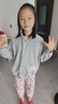 茵曼女童翻領(lǐng)外套蕾絲網(wǎng)紗裝飾2025春新款兒童中大童寬松休閑上衣 花灰色 150 曬單實(shí)拍圖