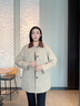ELAND【63%棉】衣戀風(fēng)衣女翻領(lǐng)格紋后開(kāi)衩大口袋外套2025夏季新款 卡其色(35)Beige M 曬單實(shí)拍圖