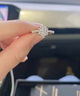 DR CK情侶對戒莫桑石鉆戒銀戒指求婚結(jié)婚戒子七夕情人節(jié)送女友生日禮物 女戒主鉆50分閉口+男戒活口 15號女士圈 曬單實拍圖