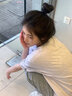 LDBE2025新款重磅純棉夏季美式復(fù)古高街短袖t恤女寬松hiphop半袖上衣 白灰色【純棉】 L（100-120斤） 曬單實拍圖