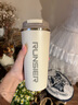 路飲者RUNSIER新款保溫杯男士隨行不銹鋼水杯女士雙飲隨行咖啡自帶杯保冷吸管杯 C9S-奶茶色 650ml 曬單實(shí)拍圖