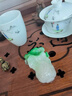 陶福氣變色白菜茶寵擺件家用茶臺精品可養(yǎng)創(chuàng)意個性百財茶玩茶具茶道配件 變色白菜茶寵（百財）-藍色禮盒 曬單實拍圖