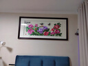 貝伊樂(lè)牡丹畫(huà)客廳裝飾畫(huà)壁畫(huà)臥室床頭畫(huà)沙發(fā)背景墻蘇繡成品掛畫(huà)蠶絲線非遺禮品真絲紫氣東來(lái)花開(kāi)富貴 裝框205*85厘米（實(shí)木框） 曬單實(shí)拍圖