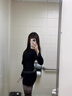 FSHE黑色長袖純欲西裝連衣裙女早春2025新款設(shè)計(jì)感修身顯瘦包臀短裙子 【黑色】(送腰帶)廳里廳氣連衣裙 L 55/60kg 曬單實(shí)拍圖