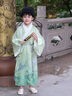 羅蒙漢服男童中國風(fēng)兒童新中式古裝演出服 青山綠男童漢服套裝 110 曬單實(shí)拍圖