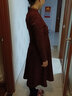 皮爾卡丹女裝冬季長(cháng)款加絨加厚打底連衣裙女秋冬2025年新款長(cháng)裙子 紅色【加絨加厚】 L 曬單實(shí)拍圖