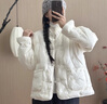 乖甜星新中式輕薄棉服女2025年冬復古國風重工刺繡盤扣立領(lǐng)棉衣外套棉服 杏色  （優(yōu)雅杏色） L 【建議110-125斤】 曬單實拍圖
