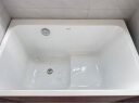 箭牌（ARROW）浴缸 家用成人小户型亚克力浴缸方形日式气泡按摩浴缸坐式泡澡 1.2普缸（含下水不含五金进水） 实拍图