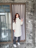 鴨鴨（YAYA）王一博同款羽絨服男女情侶中長(cháng)款2024冬季新款連帽加厚保暖外套HY 月光白色 L 175/92A 曬單實(shí)拍圖