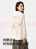 伯希和（Pelliot）單層沖鋒衣女款春秋休閑風(fēng)衣夾克外套戶(hù)外防風(fēng)防水登山滑雪服 暖日白 M 曬單實(shí)拍圖