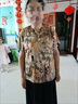 KLZMAIRAE媽媽真絲襯衫2025夏季新款中老年短袖氣質(zhì)印花開(kāi)衫大碼桑蠶絲上衣 綠黃色 2XL 【建議105-120斤穿】 曬單實(shí)拍圖