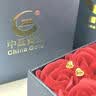 中國黃金（CHINA GOLD）繞線愛心黃金耳釘女款足金桃心型養耳洞飾品七夕情人節禮物送女友 愛心耳釘【一對】約0.8g 曬單實拍圖